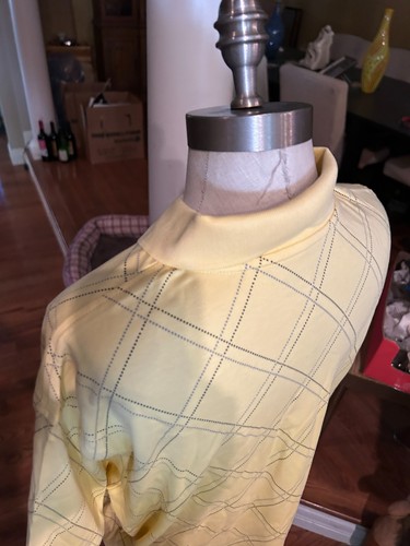 Polo uomo ROUNDTREE & YORKE taglia Lg. Disegno Giallo/Argyle 100% Cotone - Foto 6 di 7