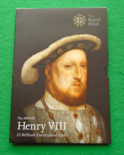 2009 £5 Henry VIII Five Pounds BUNC Coin Royal Mint Pack