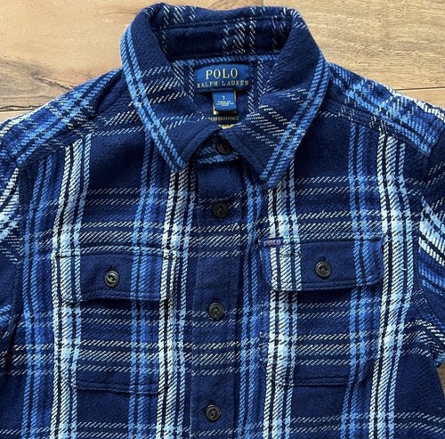 Polo Ralph Lauren Jungen Gr. 7 Performance Flanellhemd blau kariert langarm - Bild 4 von 6