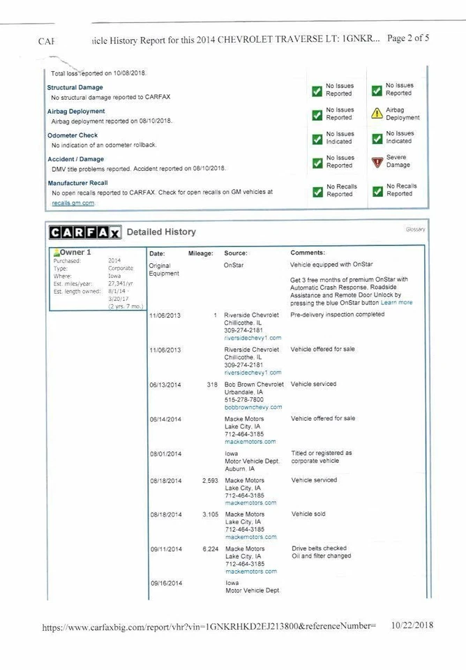 Used Ignition Switch fits: 2014 Chevrolet Traverse w/o power adjustable steering - Изображение 2 из 4