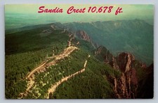 Postcard New Mexico Albuquerque Top of Sandia Crest Chrome Unposted P936