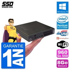 Ultra Mini PC Lenovo M72e Tiny Usff G2020T RAM 8Go SSD 960Go Windows 10 Wifi