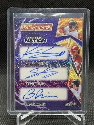 2025 Leaf KONNOR GRIFFIN/BRYCE RAINER/SEAVER KING Emergence-3 AUTO 1/8 #E3-6