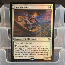 Magic: The Gathering Kinscaer Sentry White Creature Rare Foil ECL First Strike