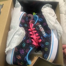 Heelys Wheeled Sneaker Black /multi Logo Youth US 2 EU 33 M New In Box