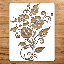 Floral Arrangem Large Reusable Wall Stencil For Painting DIY Home Decor Template