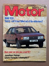 TALBOT TAGORA MOTOR MAGAZINE MAY 16 1981 - Tagora cover with road test  + new ca