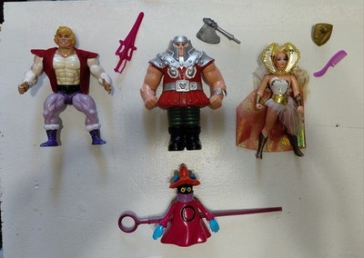 Vintage MOTU Prince Adam Orko She-ra Ram-man Action figure lot With accessories