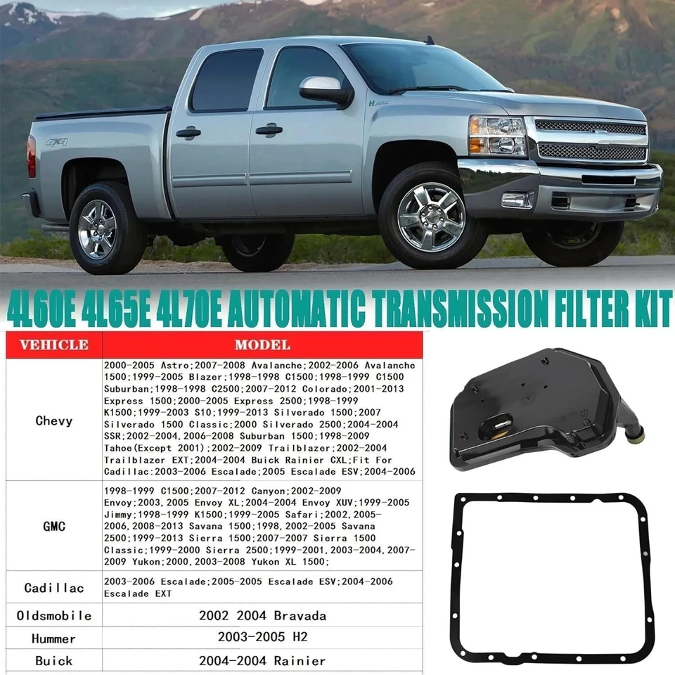 Kit de filtro de transmissão automática 24208576⭐ para Chevrolet Silverado 1500 4L60-E - Imagem 2 de 4
