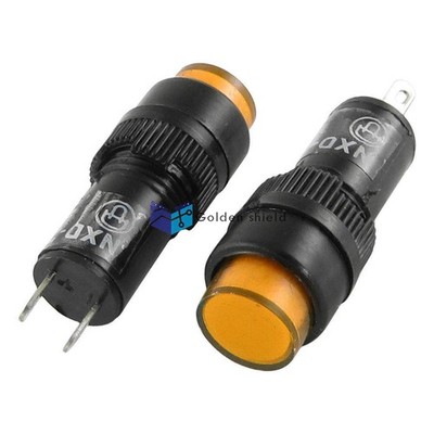10 pcs NXD-212 yellow DC 24V 12mm indicator light signal lamp kd #cv