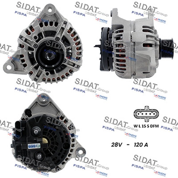 Lichtmaschine Generator Lima Sidat A24BH0183 24V Genuine FüR Iveco Eurocargo 5-image