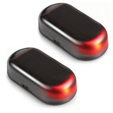 Car Solar Power Alarm System 2Pack Warning Light Anti Theft Security Alarm