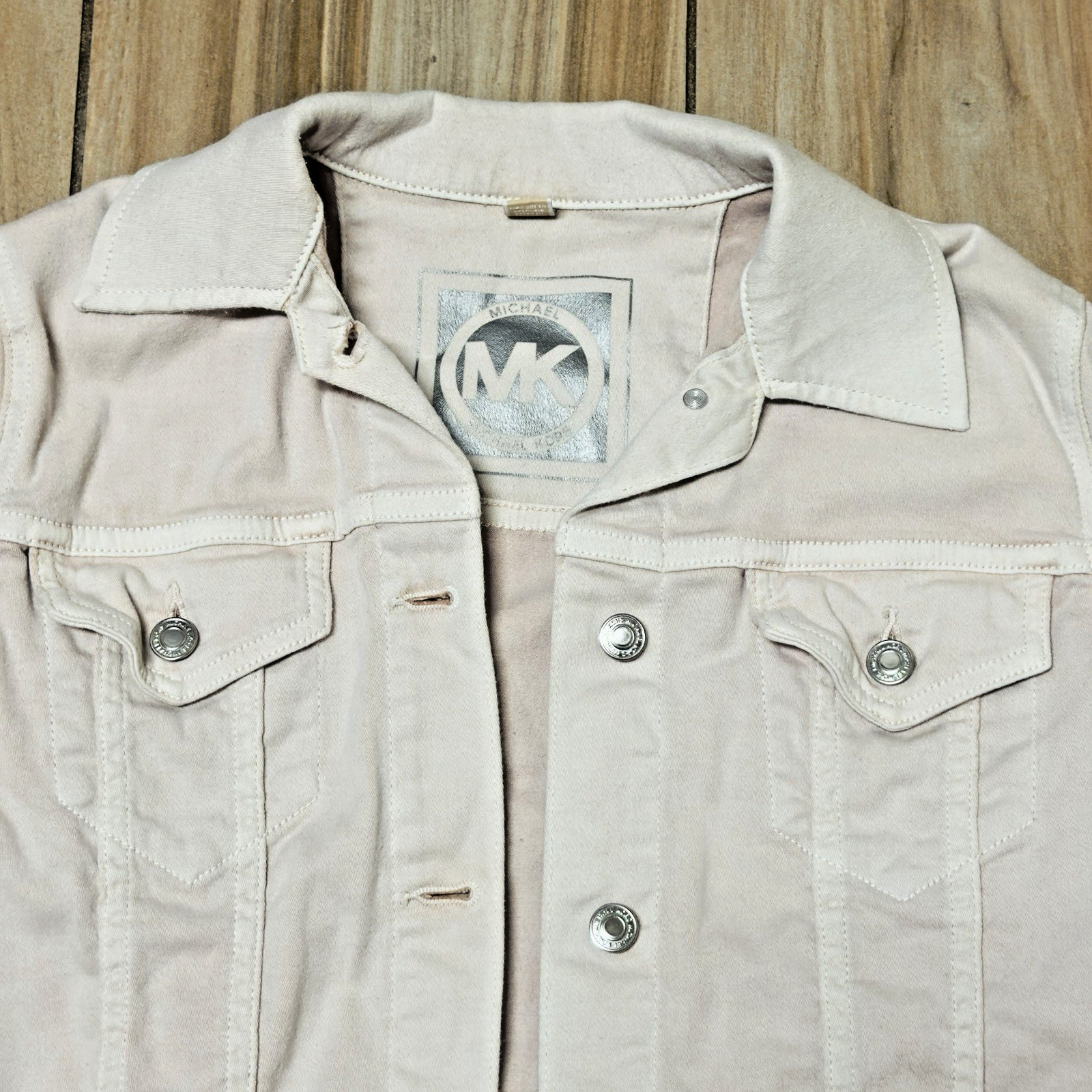 MICHAEL KORS Basic Button Front Denim Jacket Blos… - image 3
