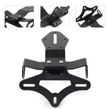 Black Steel Fender Eliminator Kit License Plate Holder For KAWASAKI ZX-10R 16-20