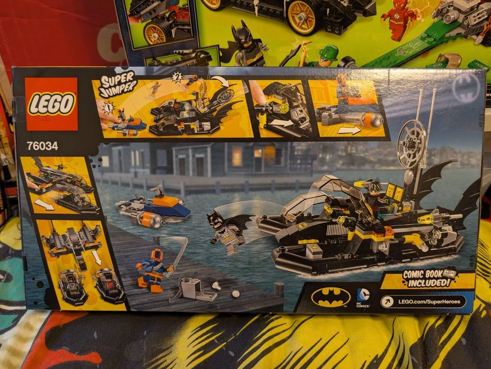 LEGO Batman Lot 76034 Batboat Harbor Pursuit & 70612 Riddler Chase New/Sealed - Image 3 of 4
