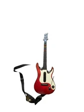 Wireless Guitar PS2 PS3 Red Guitar Hero 5 Band Hero 95893.805 w Strap - Untested