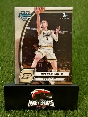 2024-25 Bowman Chrome U Braden Smith 1st Bowman Purdue RC Rookie NBA Draft