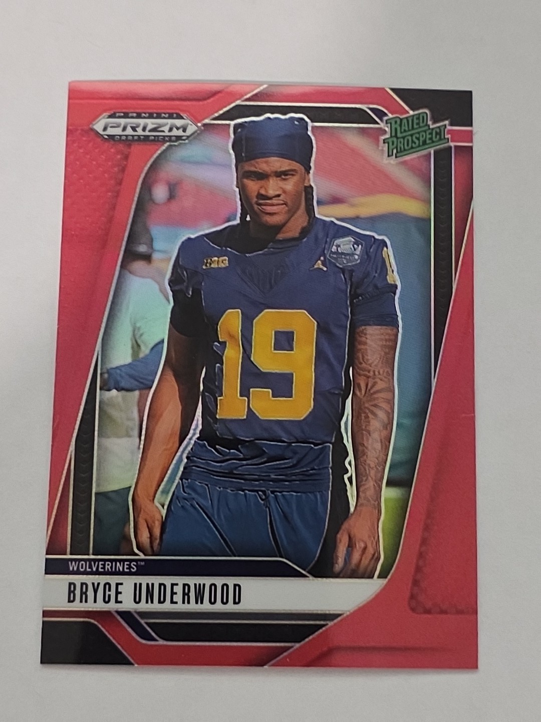 2025 Prizm Draft Picks Red Rated Prospect Bryce Underwood /399 Wolverines #28
