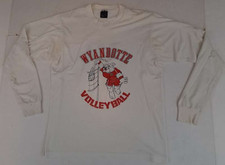 Vintage Wyandotte Volleyball Game Jersey Large USA Made Screen Stars