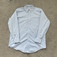Brooks Brothers Mens 16 33 Traditional Fit Non-Iron Light Blue Oxford Dress Shir