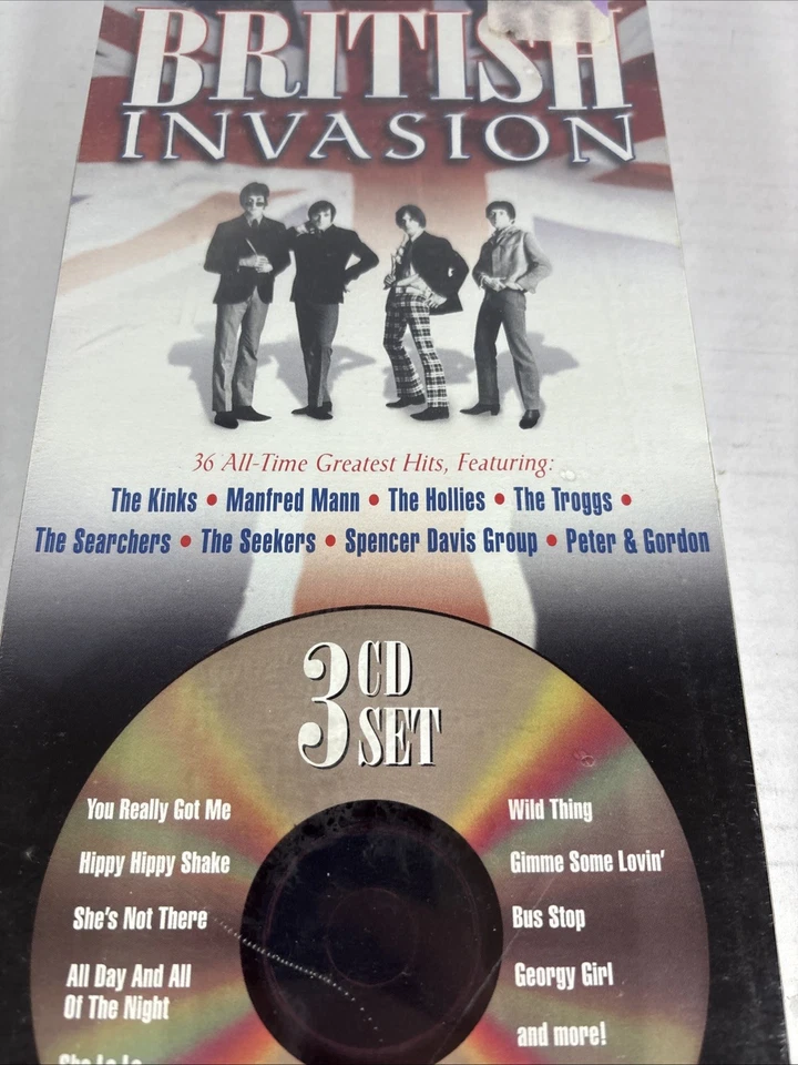 British Invasion 36 All-Time Greatest Hits 3 CD Set 1998 EMI CDs Kinks Hollies - Image 3 of 4