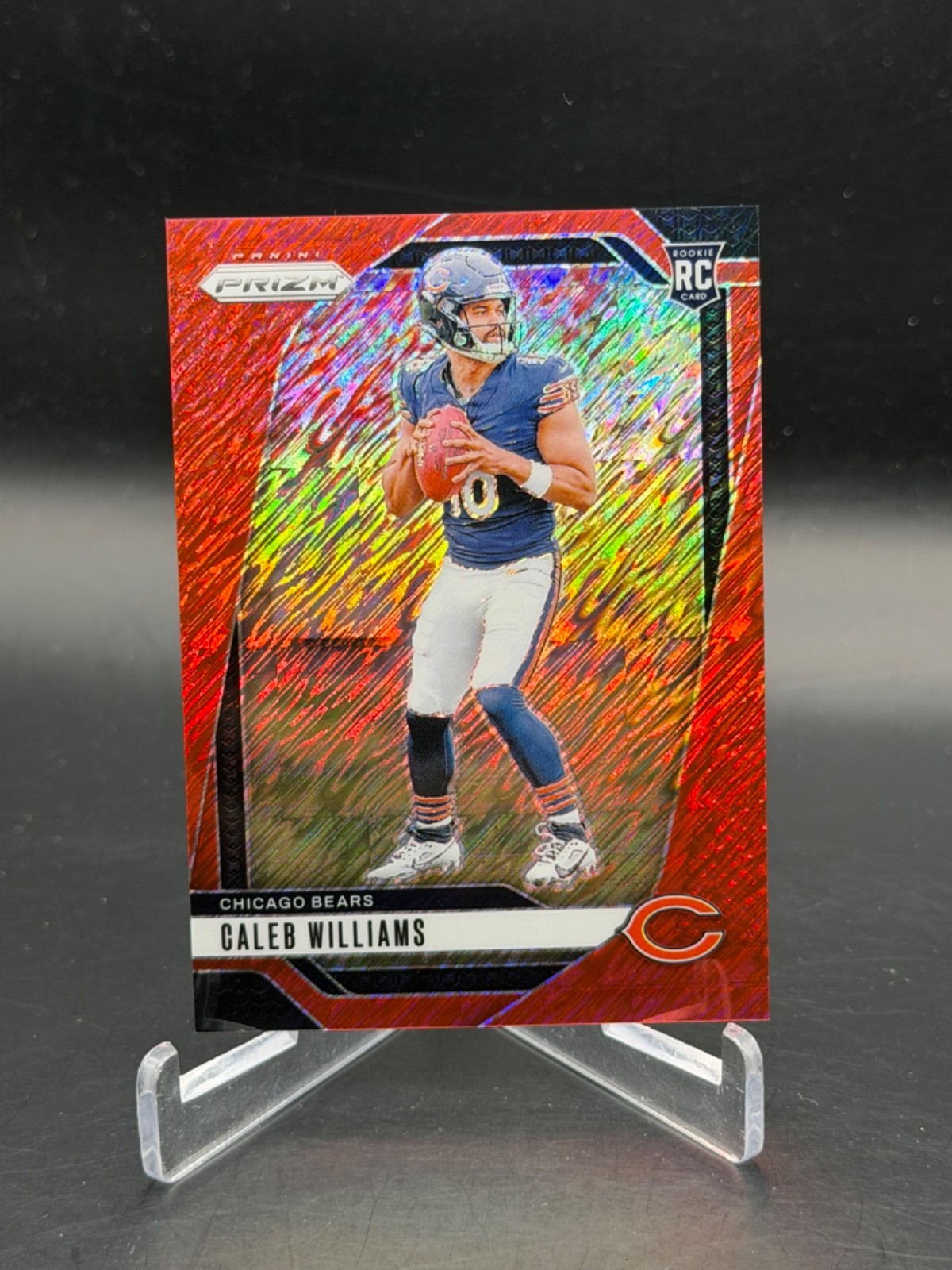 2024 Panini Prizm Caleb Williams /35 Red Shimmer Rookie Prizm RC #301 PC