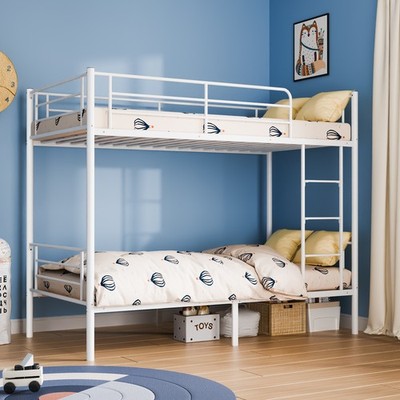 Heavy Duty Twin over Twin Bunk Bed Frame Steel Ladder for Kids Adult Bedroom