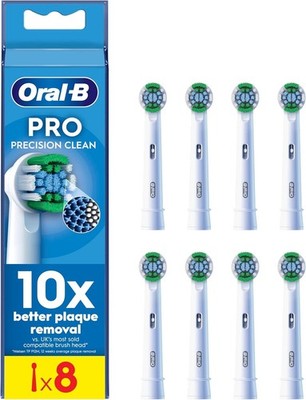 ORAL-B PRO PRECISION CLEAN ERSATZZAHNBÜRSTENKÖPFE 8ER-PACK BRANDNEU VERSIEGELT