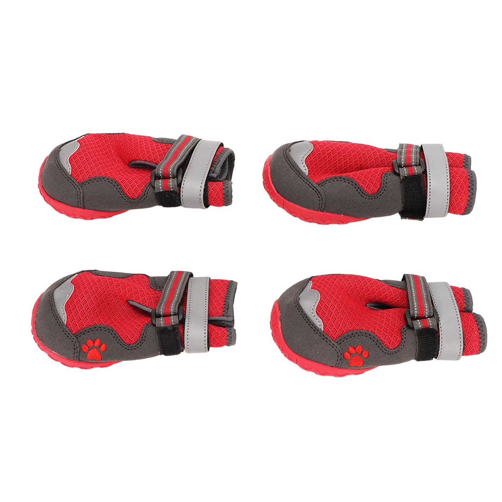 4pcs Dog Boots Stylish Heat Resistant Mesh Breathable Dog Protectors Wit