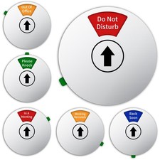 Office Door Sign - Do Not Disturb, Please Knock, In A Meeting, Working Remote...