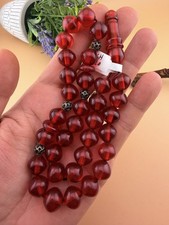 Old Collectible Misky Amber Islmaic Rosary Misbaha 33 Beads    S20