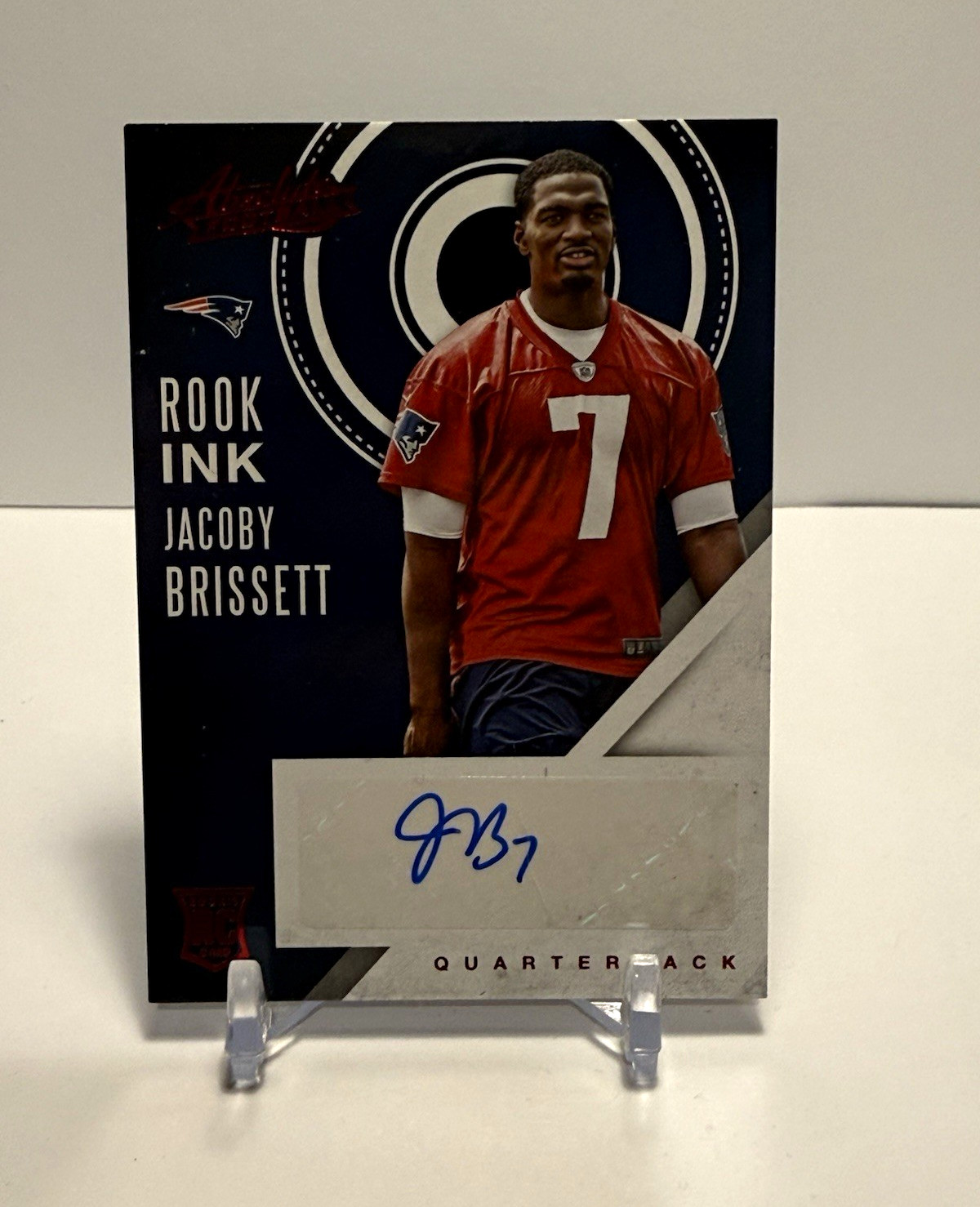 Panini 2016 Absolute Football Jacoby Brissett ROOK Ink Red Auto RC #30 Pats