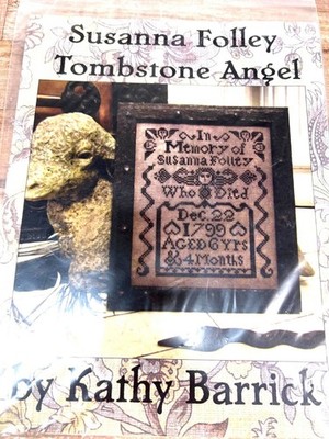 Susanna Folley Tombstone Angel Cross-Stitch Pattern By Kathy Barrick