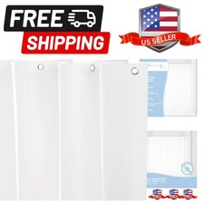 Medium Weight 5 Gauge Waterproof PEVA Shower Curtain Liner with Rust-Resistan...