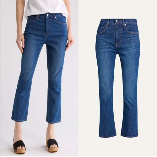 Veronica Beard Carly Crop Kick FlareJeans in Cornflower sz 27 NEW with tags