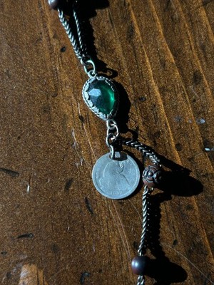 Antique German Habit rosary with RARE ''Scare Stone''