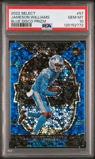 2022 Panini Select #57 Jameson Williams Blue Disco Prizm PSA 10