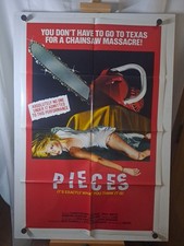 PIECES ORIGINAL 27x41 MOVIE POSTER HORROR 1983 FOLDED 