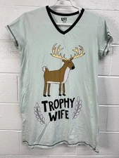 LAZY ONE Trophy Wife Deer Hunter Sleepshirt Nightgown Nightie Size L/XL