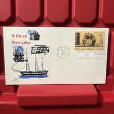 First Day Of Issue Historical Preservation Stamped Envelope San Diego C Vtg 1971