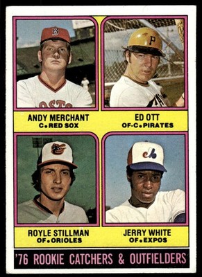 1976 Topps Rookie Catchers & Outfielders - Andy Merchant/Ed Ott/Royle