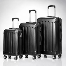 3 Piece ABS Hardshell Luggage Set Carry On Sp...