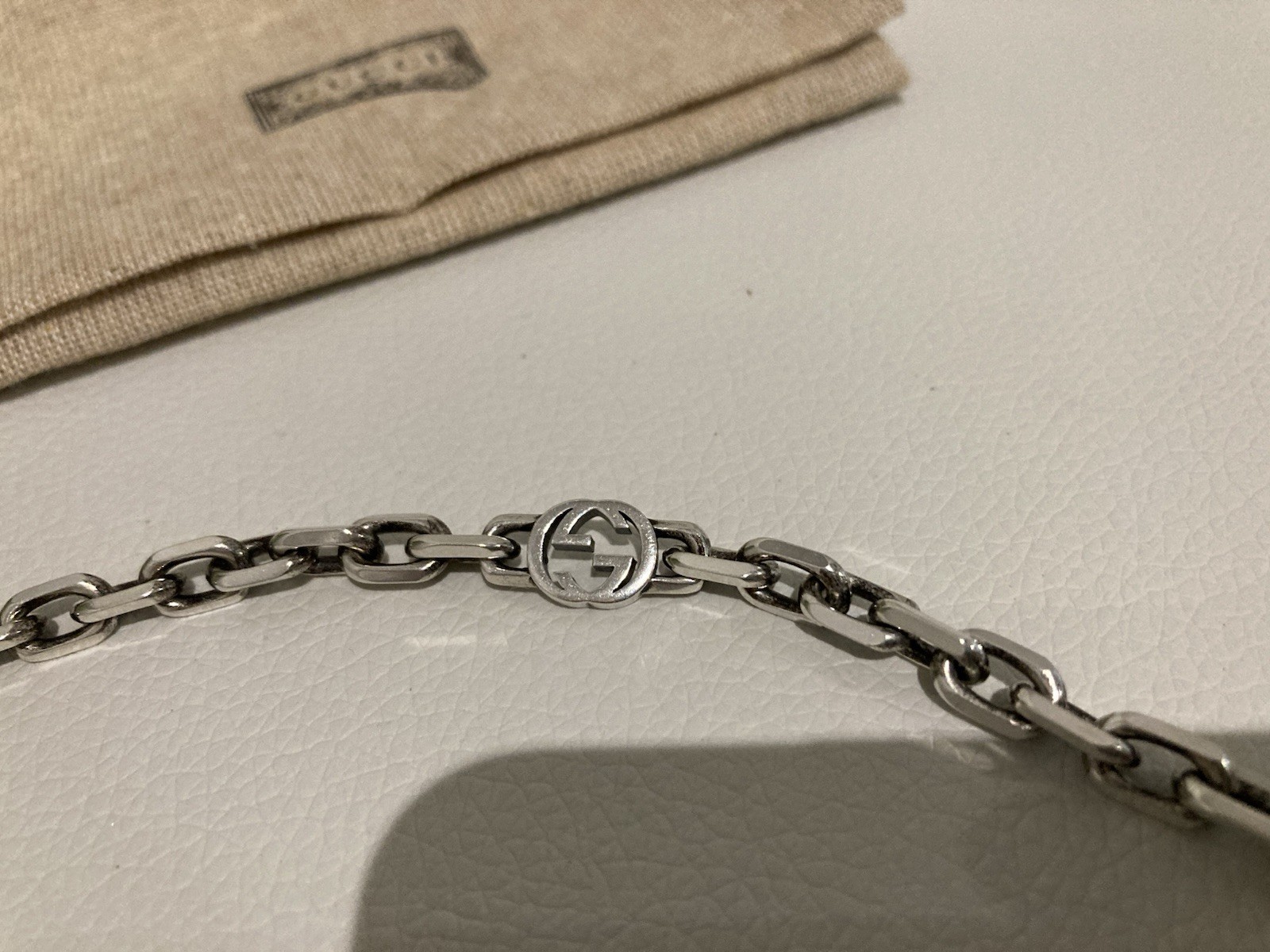 Gucci Sterling Silver Chunky Interlocking GG 60cm… - image 3