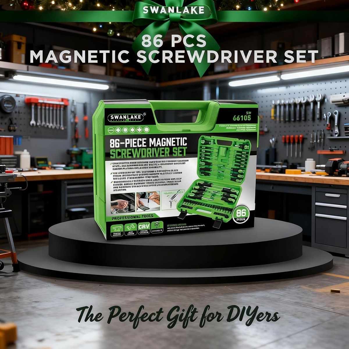 SWANLAKE 86PCS Magnetic Screwdriver Set,Includes Slotted/Phillips