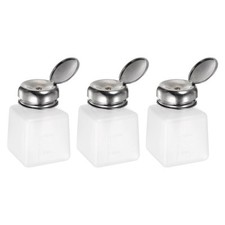 3pcs Solvent Alcohol Dispensers 100ml Push Down Liquid Dispenser Pump White