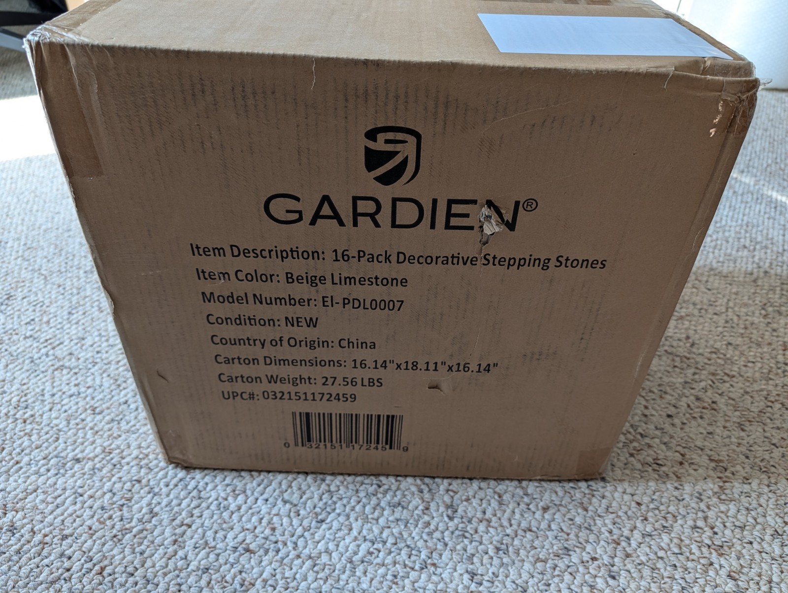 Gardien 15.5" Stepping Stones w/ Stakes | Outdoor Walkway Garden Path - 16-pack