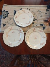 3 Dinner Plates - Theodore Haviland Limoges France Embossed Not Matching