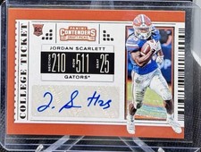 Panini 2019 Contenders Jordan Scarlett #169 Rookie Auto Florida Gators RC Footb…