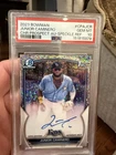 2023 Bowman Chrome Speckle Refractor Junior Caminero RC Rookie AUTO /299 PSA 10