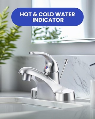 Fukaisu 10-Pack Hot & Cold Water Faucet Indicator Buttons – Red & Blue Snap-On Inserts For 6.8-7mm Holes, Kitchen & Bathroom Mixer Taps